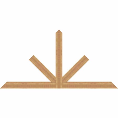 Ekena Millwork Saratoga Timber Gable Bracket, Western Red Cedar, 96"W x 48"H x 1 1/2"D x 5 1/2"F, 12/12 Pitch GBW096X48X0206SAR00SWR